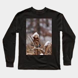 Chickadee in Winter Long Sleeve T-Shirt